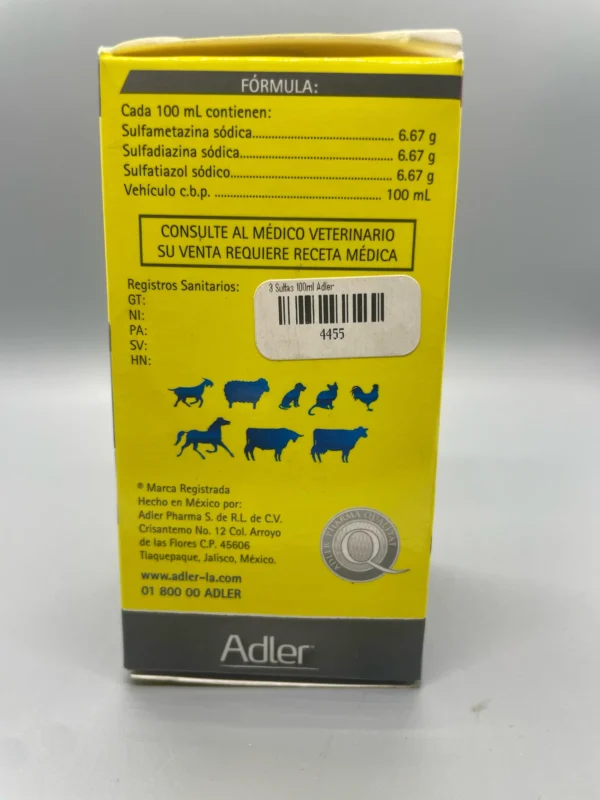 3 Sulfas 100ml, 3 Sulfas injection, 3 Sulfas 100ml injection, Sulfa-333 - Sulfadimidine 33.3% injection, 3 SULFAS Oral Formula for Gamefowl, Trisulfapyrimidine , 3 Sulfas Injectable, Triple sulfa uses, Triple Sulfa composition, Triple Sulfa tablets, Triple-sulfa for chickens, Triple Sulfa for fish, Triple sulfa antibiotic, Triple sulfa cream,