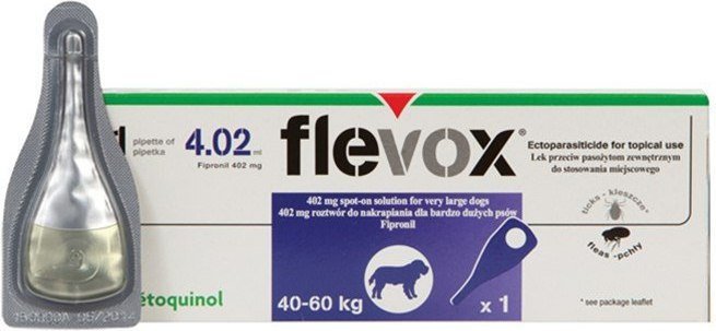 Flevox Veterinary Medicines, Flevox 402mg for Dogs, Vetoquinol flevox 402mg for Dogs Fipronil, Flevox spot-on solution for cats, Flevox vetoquinol, Flevox for cats, Flevox for dogs,